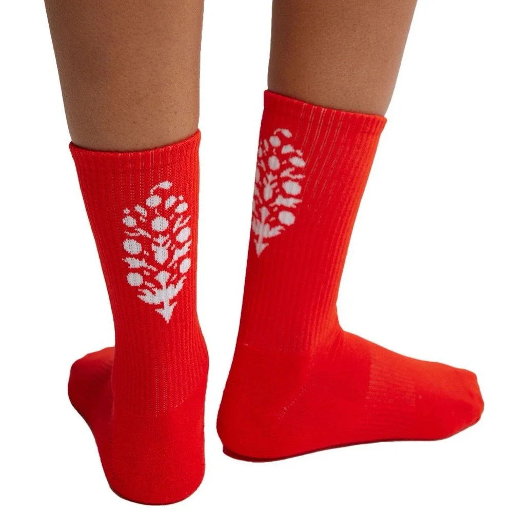 Free People FP Movement Lucky Honey Tube Socks Bundle 4 Pairs Mint Black Orange